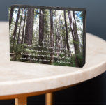 Inspiration Serenity Gebet Sunlit Forest Holzkisten Schild<br><div class="desc">Schwarz gemalt,  Holzkastenschild zum Aufhängen oder stehend,  das das Foto eines sonnenbeleuchteten Waldes mit hohen immergrünen Bäumen und den inspirierenden Worten des Gebets der Stille zeigt. Eine schöne Dekoration für die Zuhause,  die ein nachdenkliches Geschenk für Freunde und Familie macht!</div>