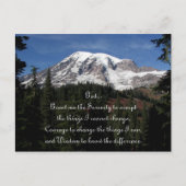 Inspiration Serenity Prayer Rainier Postkarte (Vorderseite)