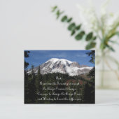 Inspiration Serenity Prayer Rainier Postkarte (Stehend Vorderseite)