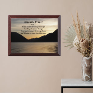 Inspiration Serenity Prayer Sunset Plaque Awardplakette