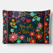 Inspiration Sie diesen Zitat floral Custom Got Zubehörtasche (Vorderseite)