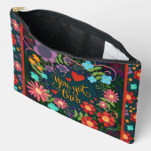 Inspiration Sie diesen Zitat floral Custom Got Zubehörtasche (Offen)