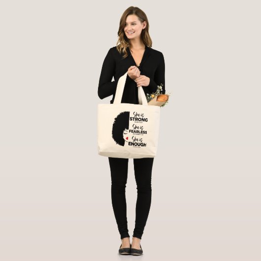 Inspiration Sie ist Jumbo Tote Bag Jumbo Stoffbeutel (Vorderseite (Model))
