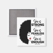 Inspiration Sie ist Square Magnet (Vorderseite/Rückseite)