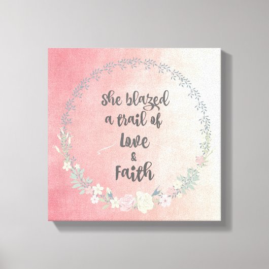 Inspiration: Sie schlug einen Weg der Liebe und de Leinwanddruck (Vorderseite)