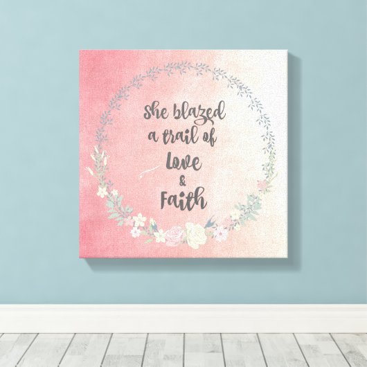 Inspiration: Sie schlug einen Weg der Liebe und de Leinwanddruck (Insitu (Holzboden))