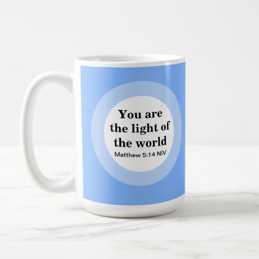 Inspiration Sie sind das Licht der Welt Blau Kaffeetasse (Links)