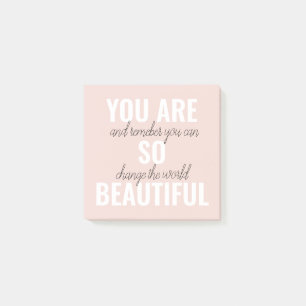 Inspiration Sie sind so schön positive Zitat  Post-it Klebezettel