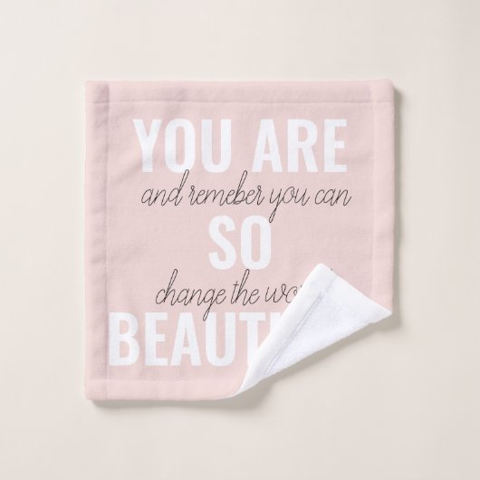Inspiration Sie sind so schöne positive Zitat Badhandtuch Set (Waschlappen)