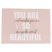 Inspiration Sie sind so schöne positive Zitat Große Geschenktüte (Rückseite)