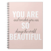 Inspiration Sie sind so schöne positive Zitat Notizblock (Vorderseite)