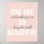 Inspiration Sie sind so schöne positive Zitat Poster (Vorne)