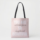 Inspiration Sie sind so schöne positive Zitat Tasche (Vorderseite)