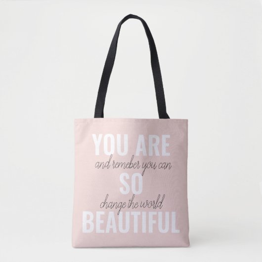 Inspiration Sie sind so schöne positive Zitat Tasche (Vorderseite)