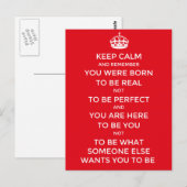 Inspiration: Sie waren geboren, Sie zu sein, Postkarte (Vorne/Hinten)