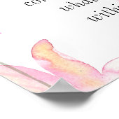 Inspiration, so schöne Aquarellblume Poster (Ecke)