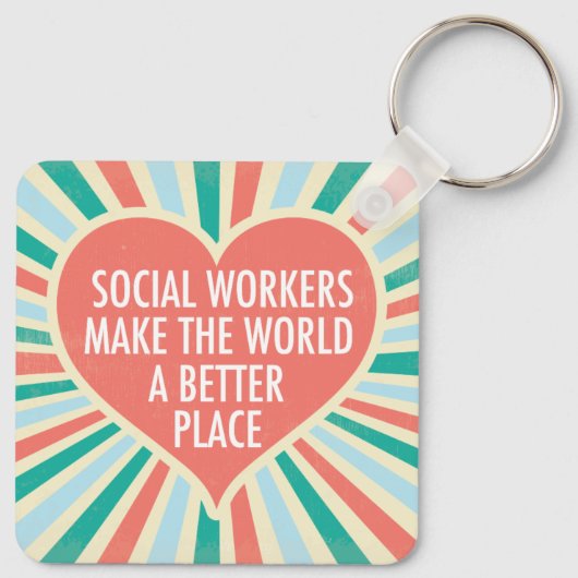 Inspiration Social Work Office Schönes Zitat Schlüsselanhänger (Rückseite)