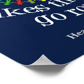 Inspiration Social Work Zitat Custom Blue Office Poster (Ecke)