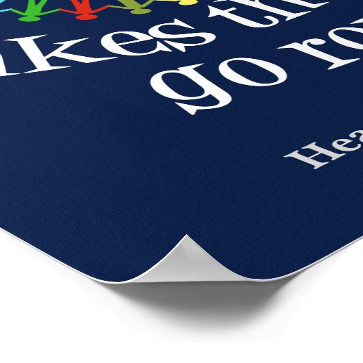 Inspiration Social Work Zitat Custom Blue Office Poster (Ecke)