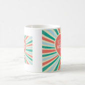Inspiration Social Work Zitat Herz Retro Farben Kaffeetasse (Mittel)