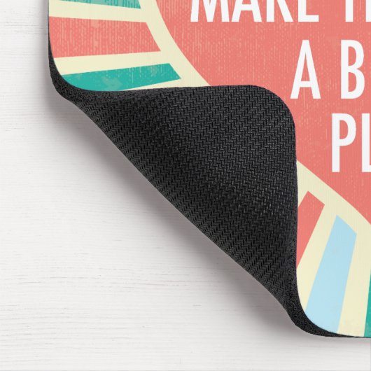 Inspiration Social Work Zitat Herz Retro Farben Mousepad (Ecke)