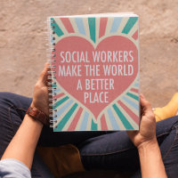Inspiration Social Work Zitat Herz Retro Farben