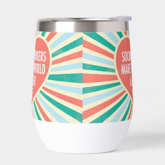 Inspiration Social Work Zitat Herz Retro Party (Links)