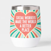 Inspiration Social Work Zitat Herz Retro Party (Rückseite)