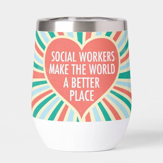 Inspiration Social Work Zitat Herz Retro Party (Rückseite)