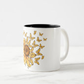 Inspiration/Sonnenblumen-Veröffentlichung Zweifarbige Tasse (VorderseiteRechts)