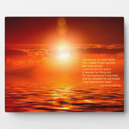 Inspiration Sonnenuntergang Orange Golden Sky Sea  Fotoplatte