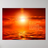 Inspiration Sonnenuntergang Orange Golden Sky Sea Poster (Vorne)