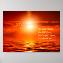 Inspiration Sonnenuntergang Orange Golden Sky Sea  Poster