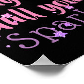 Inspiration Sparkle Zitat Lila rosa Sterne Poster (Ecke)