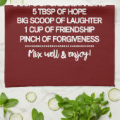 Inspiration Special Rezept für eine glückliche Ehe Geschirrtuch (Gefaltet)