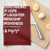 Inspiration Special Rezept für eine glückliche Ehe Geschirrtuch (Viertel Falte)