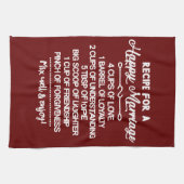 Inspiration Special Rezept für eine glückliche Ehe Geschirrtuch (Horizontal)