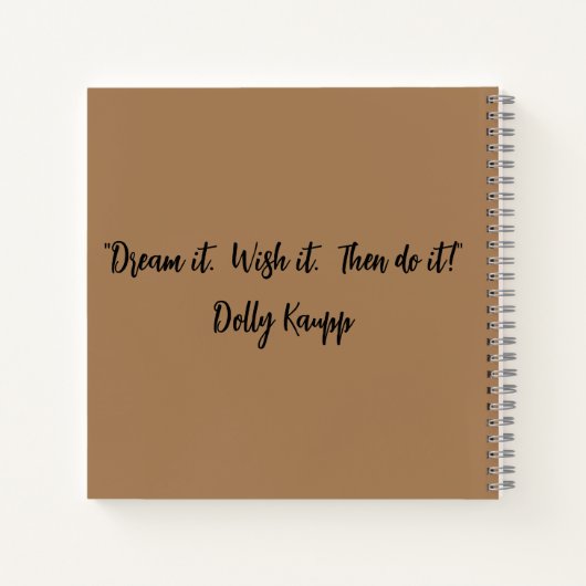 Inspiration Spiral Notebook Notizblock (Rückseite)