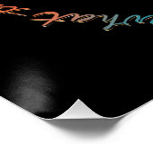 Inspiration Spirale Zitat Peach & Aqua Dragonfly Poster (Ecke)