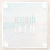 Inspiration Sprichwort Beach Foto Dream Big Glasuntersetzer (Rückseite)