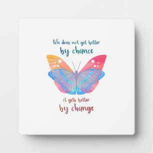 Inspiration Sprichwort Butterfly Motivation Zitat Fotoplatte