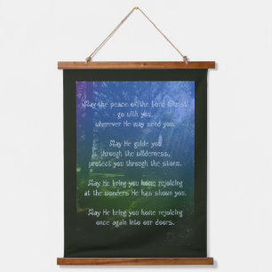 Inspiration Sprichwort Schöne Baumlandschaft Wandteppich Mit Holzrahmen