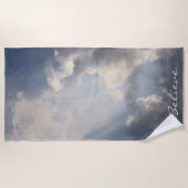 Inspiration Sunbeams Blue Sky Strandtuch (Vorderseite)