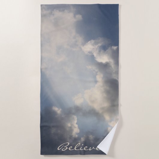 Inspiration Sunbeams Blue Sky Strandtuch (Vorderseite)