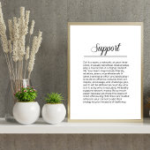 Inspiration-Support Minimalistisch Print Poster