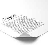 Inspiration-Support Minimalistisch Print Poster (Ecke)
