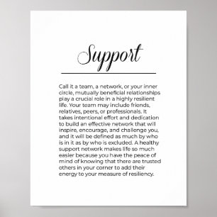 Inspiration-Support Minimalistisch Print Poster