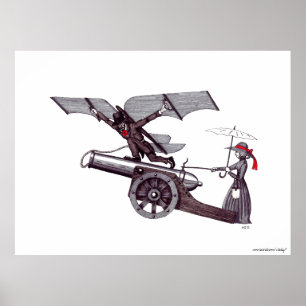 Inspiration surreale Konzept Schwarz-Weiß Kunst Poster