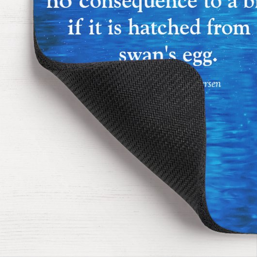Inspiration Swan Reflection Blau & Weiß Mousepad (Ecke)