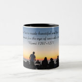 Inspiration Tasse mit Sonnenuntergang und Rumi Zit (Mittel)
